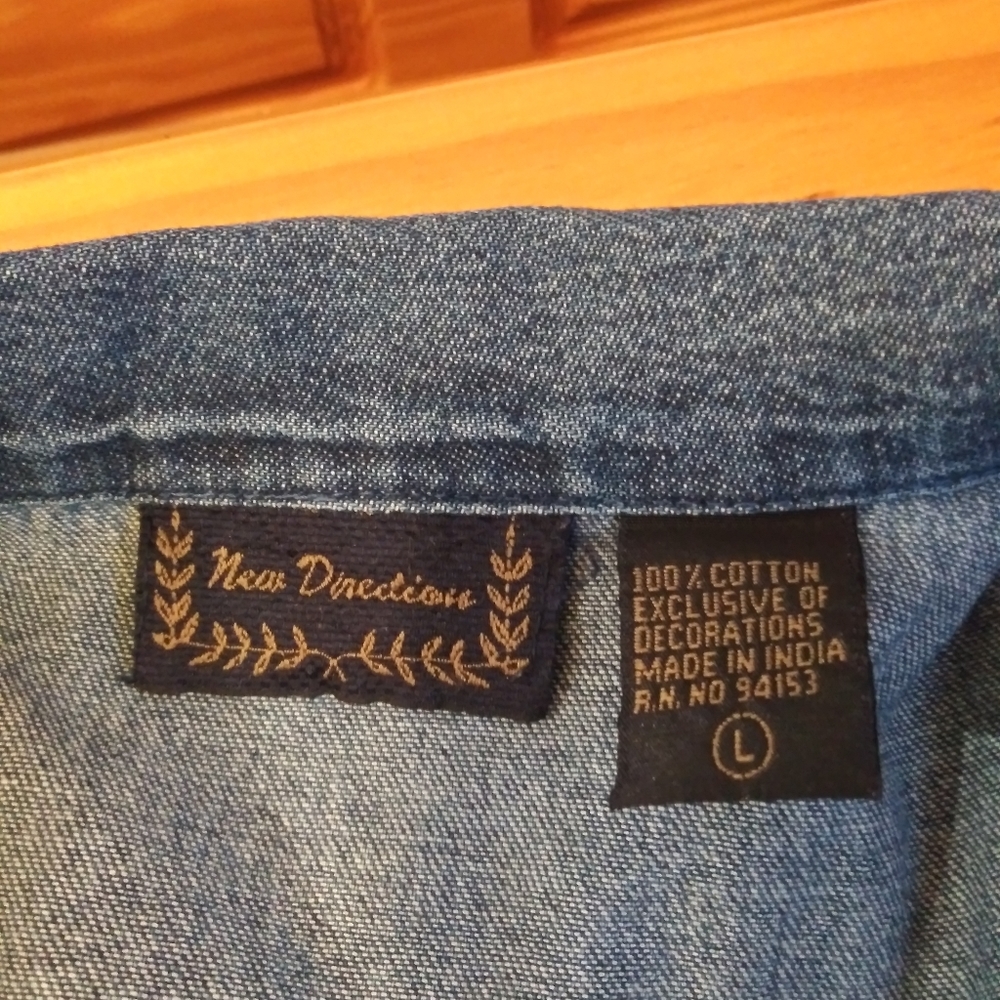 Denim Christmas vest